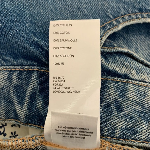 We The Free Womens Size 26 Bailey Frayed Fringe Blue Denim Jean Mini Skirt - Picture 7 of 8